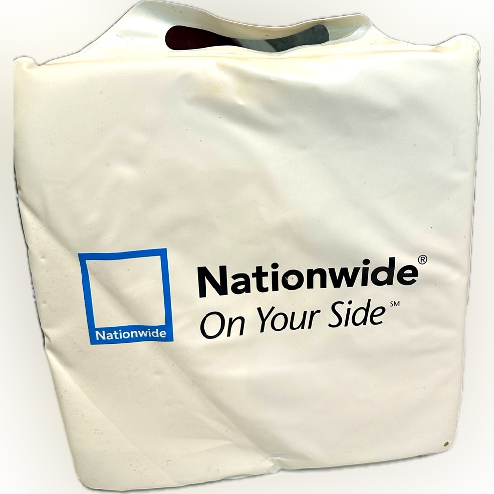 RARE VTG NATIONWIDE “ON YOUR SIDE” INSURANCE PROMOTION STADIUM SEAT CHAIR PAD